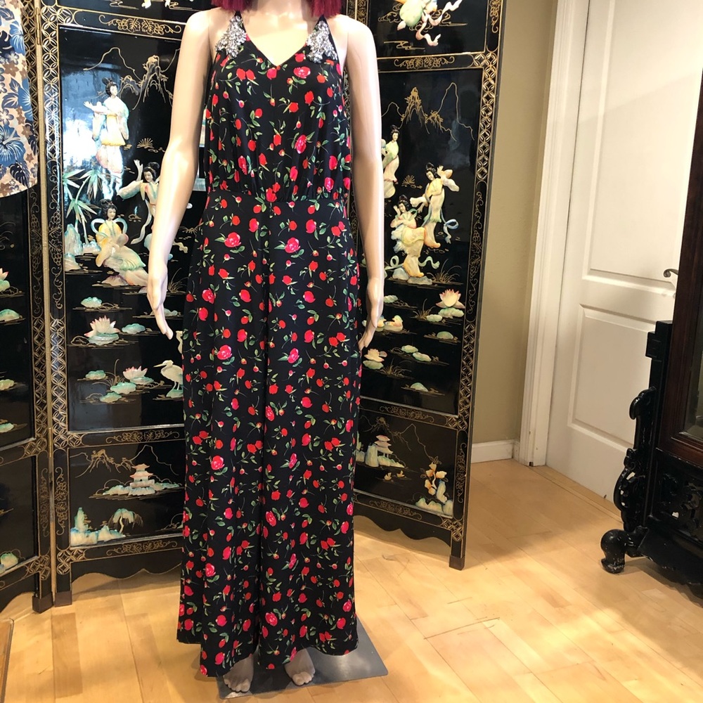 DodoBar Or Violetta cherry floral  jumpsuit M 8 44